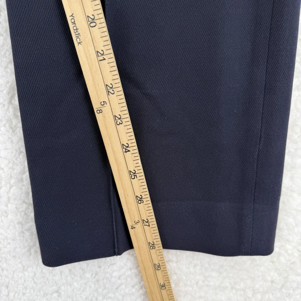 Tory Burch Womens 14 Navy Blue Wool Blend Straight Leg Dress Pants‎ Trousers